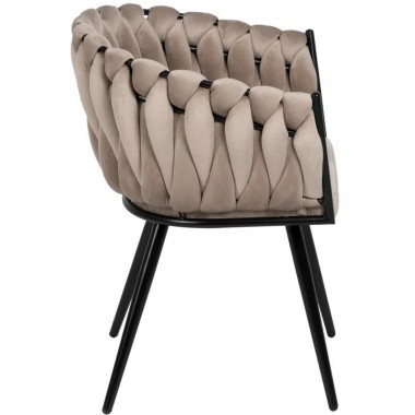 Beige and Black Velvet Chair IXIA IXIA - 5