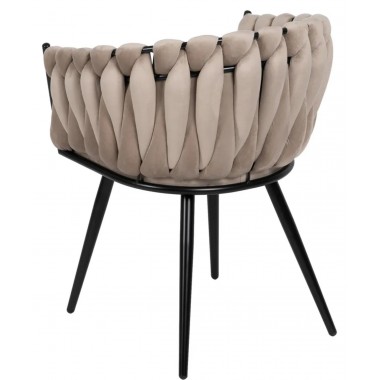 Beige and Black Velvet Chair IXIA IXIA - 6