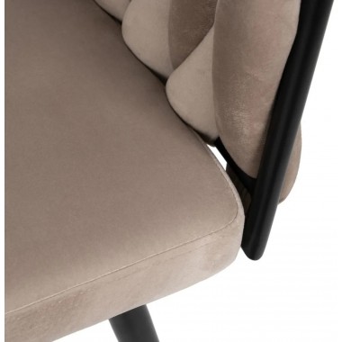 Chaise Velours Tressée Beige et Noir IXIA IXIA - 9