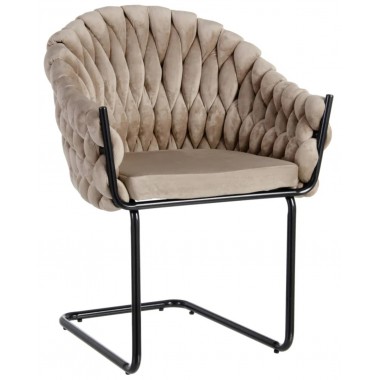 Silla Velvet Cantilever Beige y Negro IXIA IXIA - 1