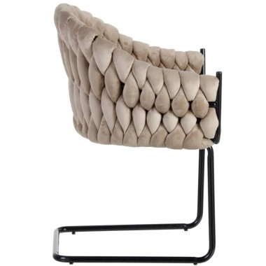 Velourstoel Cantilever Beige en zwart IXIA IXIA - 4