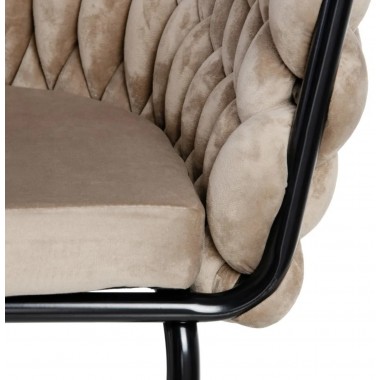 Chair Velvet Cantilever Beige and Black IXIA IXIA - 10