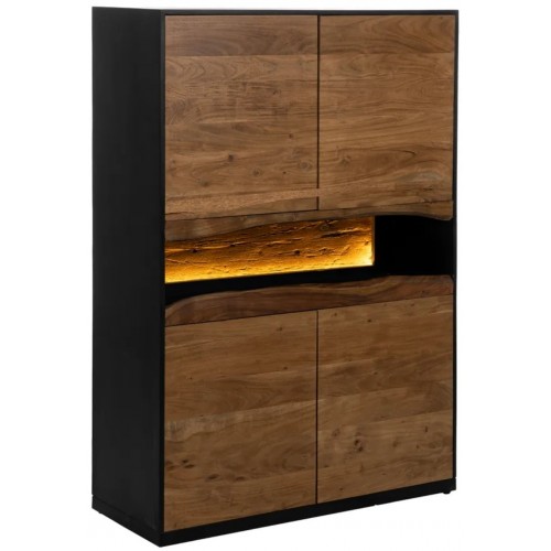 LED Schrank Acacia Holz und Metall 147cm IXIA IXIA - 2