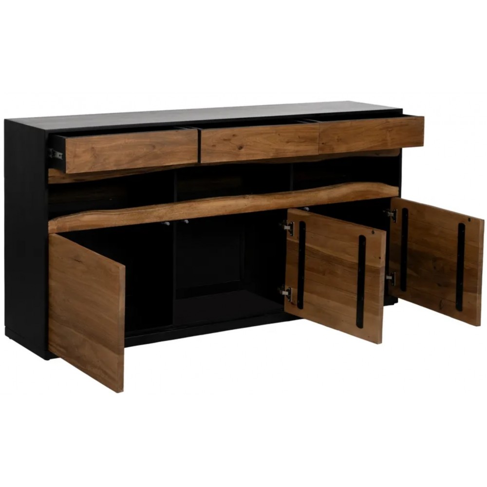 Acacia Holz und Metall LED Sideboard 180cm IXIA IXIA - 3