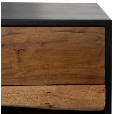 Acacia Wood and Metal LED Sideboard 180cm IXIA IXIA - 11