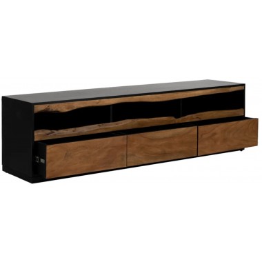 Acacia Madera y gabinete de TV LED de metal 180cm IXIA IXIA - 3