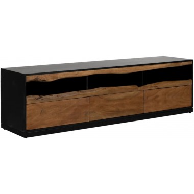 Acacia Madera y gabinete de TV LED de metal 180cm IXIA IXIA - 5