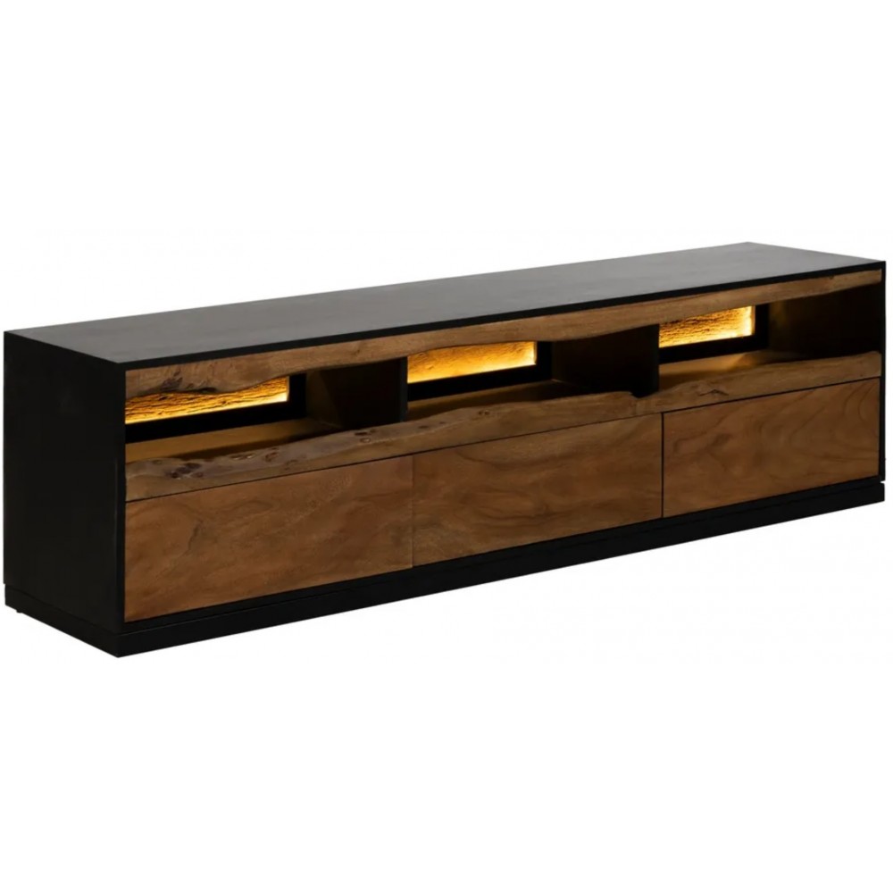 Acacia Madera y gabinete de TV LED de metal 180cm IXIA IXIA - 1