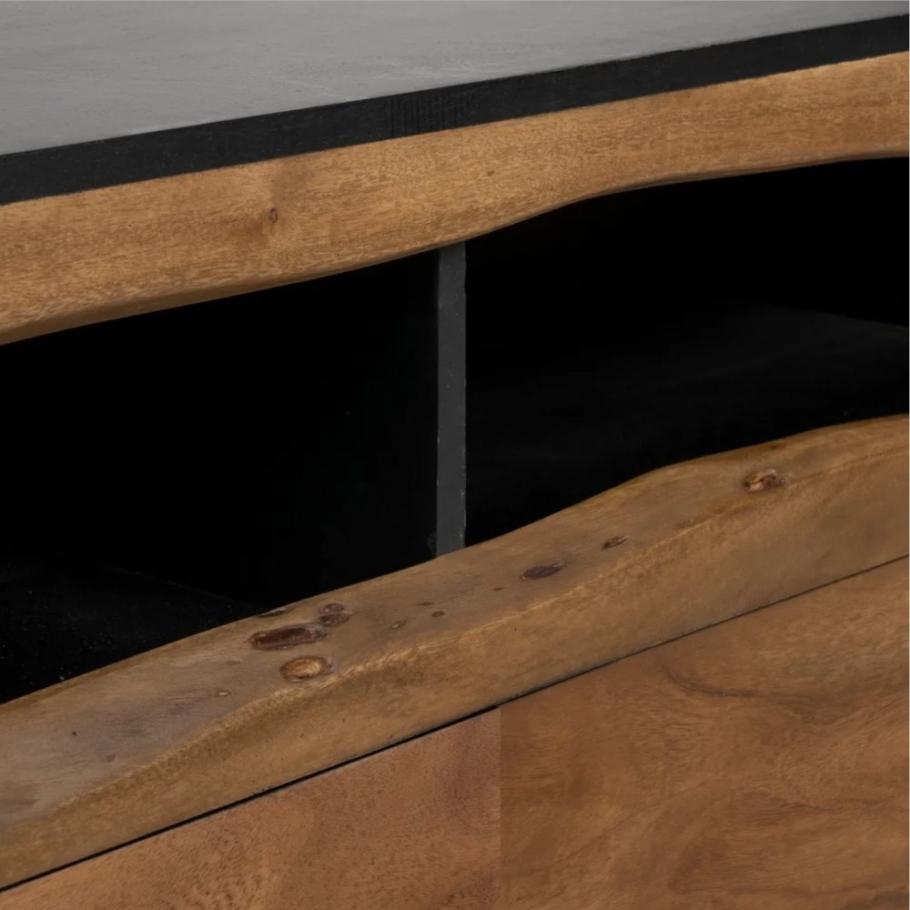 Acacia Wood and Metal LED TV cabinet 180cm IXIA IXIA - 9