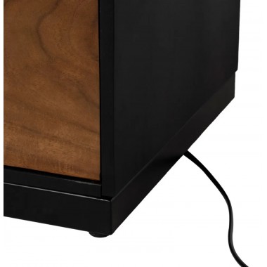 Acacia Madera y gabinete de TV LED de metal 180cm IXIA IXIA - 13