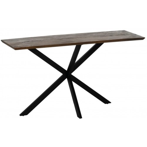 Console bois de manguier pieds fer noir 130cm IXIA IXIA - 1