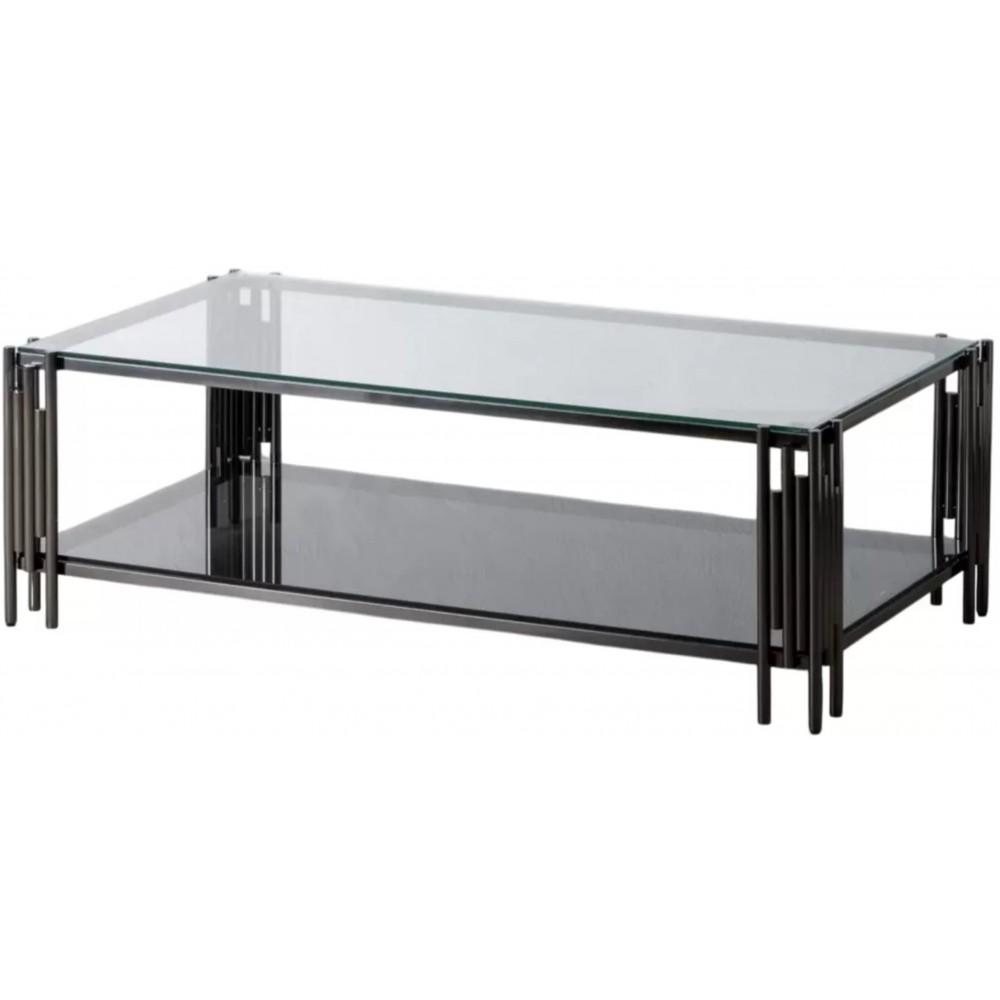 Table basse noire 134cm DENZZO - 1