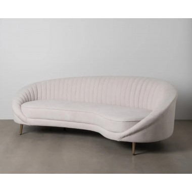 Sofa 3 lugar Beige Tela de Oro Pie 247cm IXIA IXIA - 2