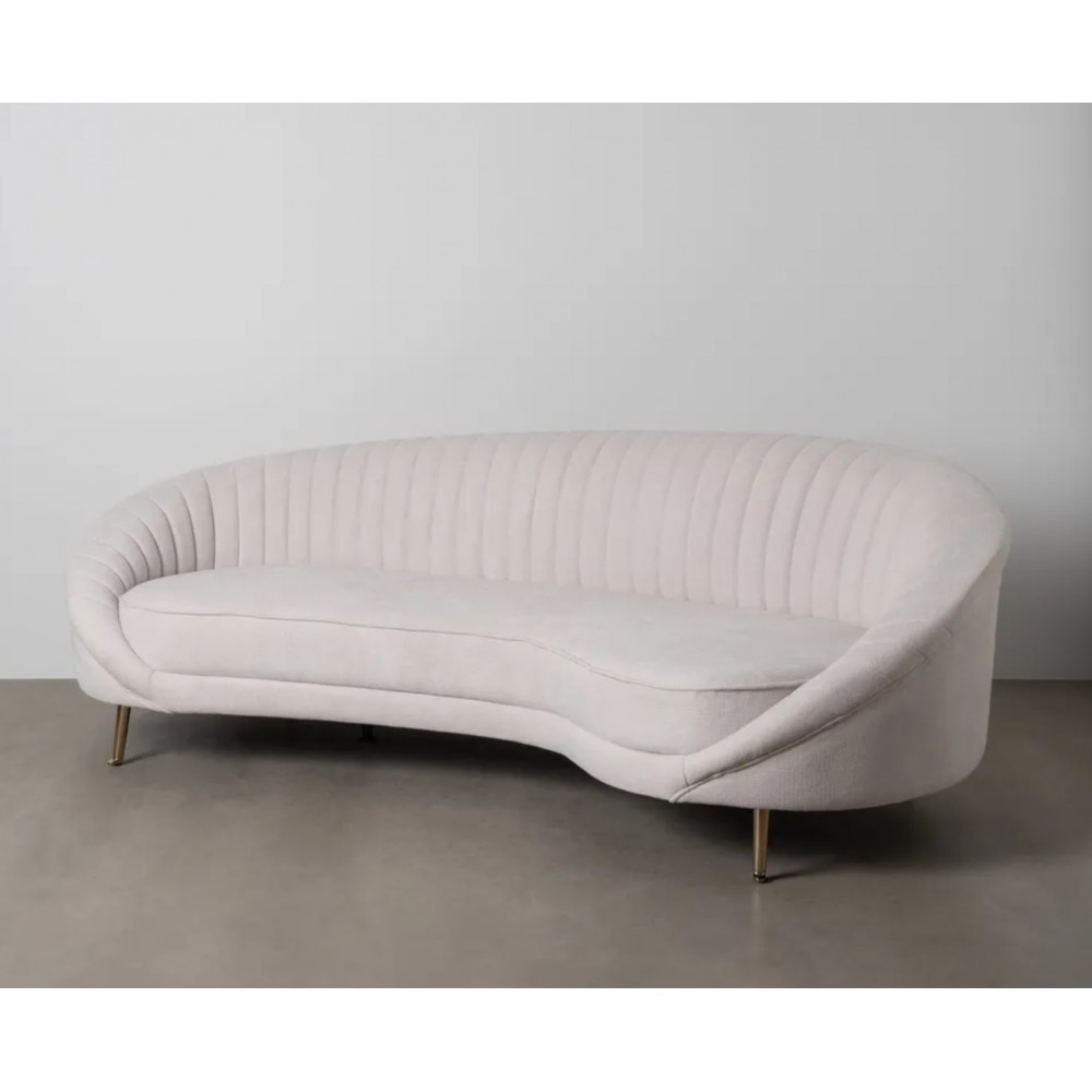 Sofa 3 lugar Beige Tela de Oro Pie 247cm IXIA IXIA - 2