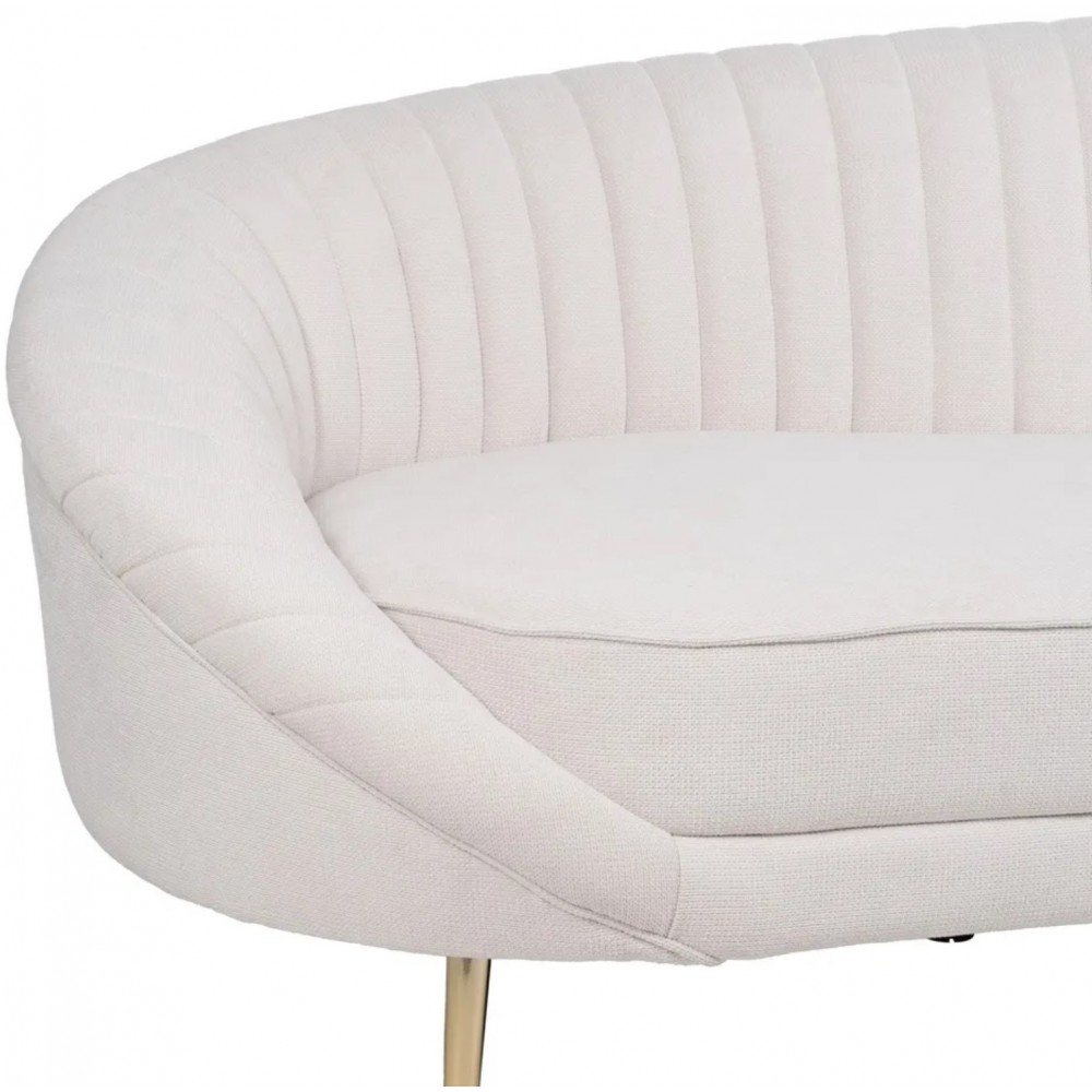 Sofa 3 Place Beige Fabric Golden Feet 247cm IXIA IXIA - 5