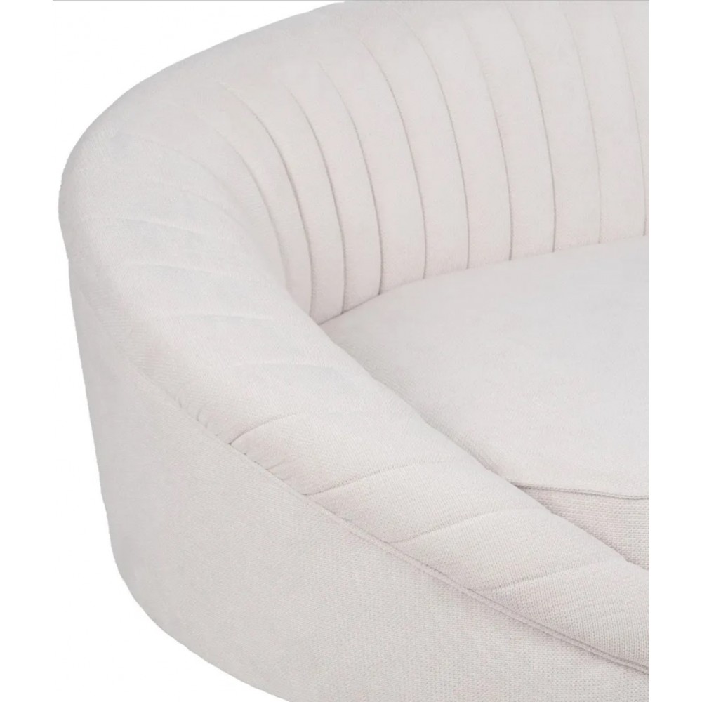 Divano 3 posto Beige tessuto piedi dorati 247cm IXIA IXIA - 6