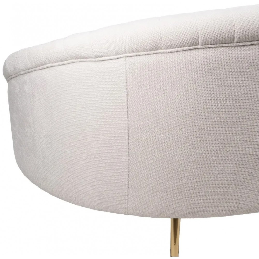 Sofa 3 Place Beige Fabric Golden Feet 247cm IXIA IXIA - 11