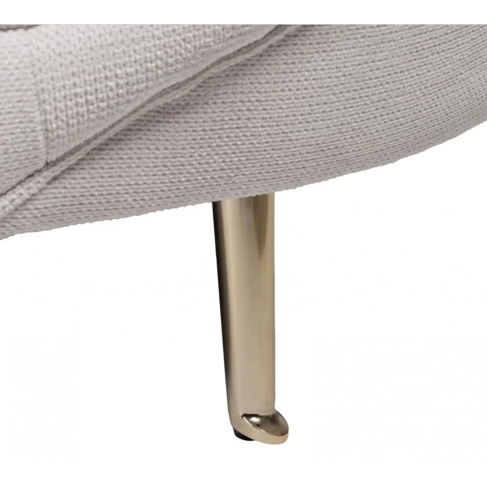 Divano 3 posto Beige tessuto piedi dorati 247cm IXIA IXIA - 12