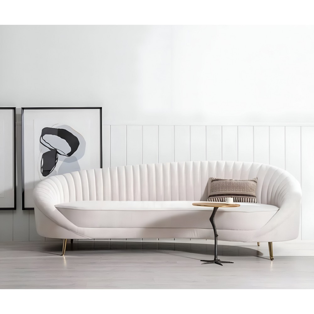 Sofa 3 lugar Beige Tela de Oro Pie 247cm IXIA IXIA - 2