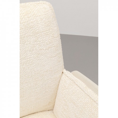 Cadeira giratória Creme branco com braços HILA Kare design - 4
