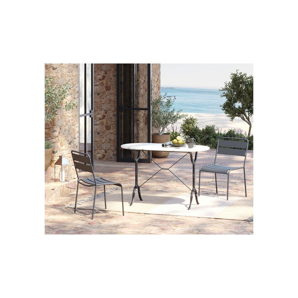 Oval marble bistro table 120x60 cm kare design Kare design - 2