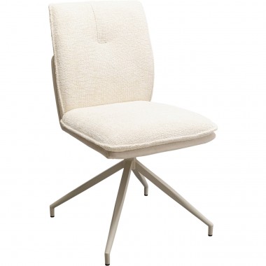 Cadeira giratória branca de creme de hilo Kare design - 1