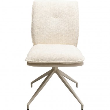 Chaise pivotante blanc crème HILLA Kare design - 1 2