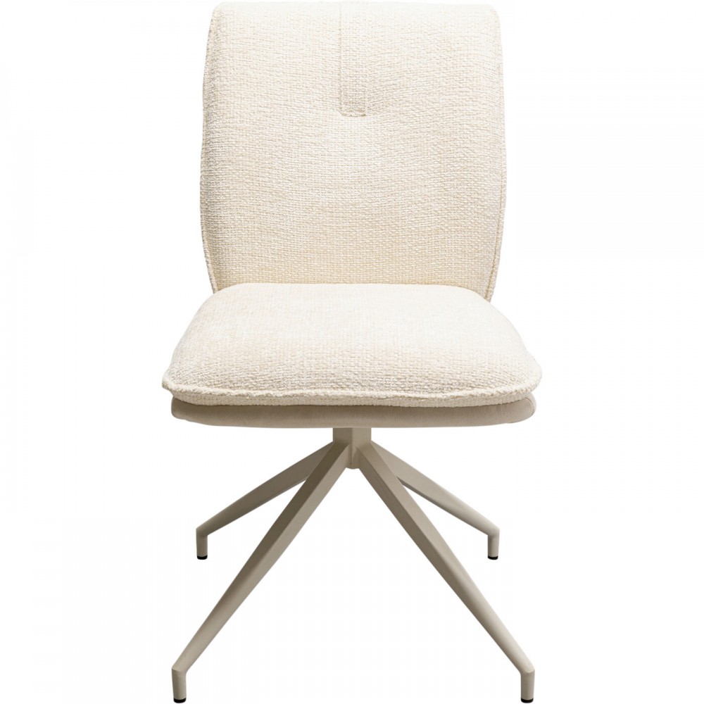 Cadeira giratória branca de creme de hilo Kare design - 2
