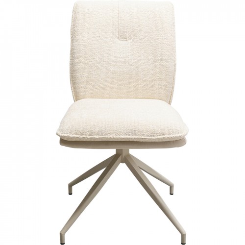 Cadeira giratória branca de creme de hilo Kare design - 2