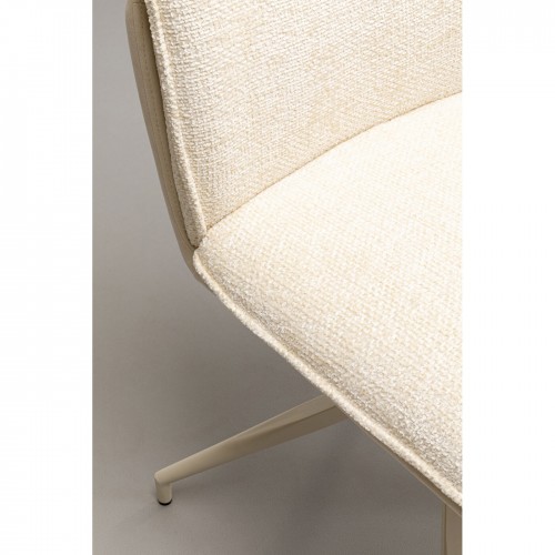 Cadeira giratória branca de creme de hilo Kare design - 3