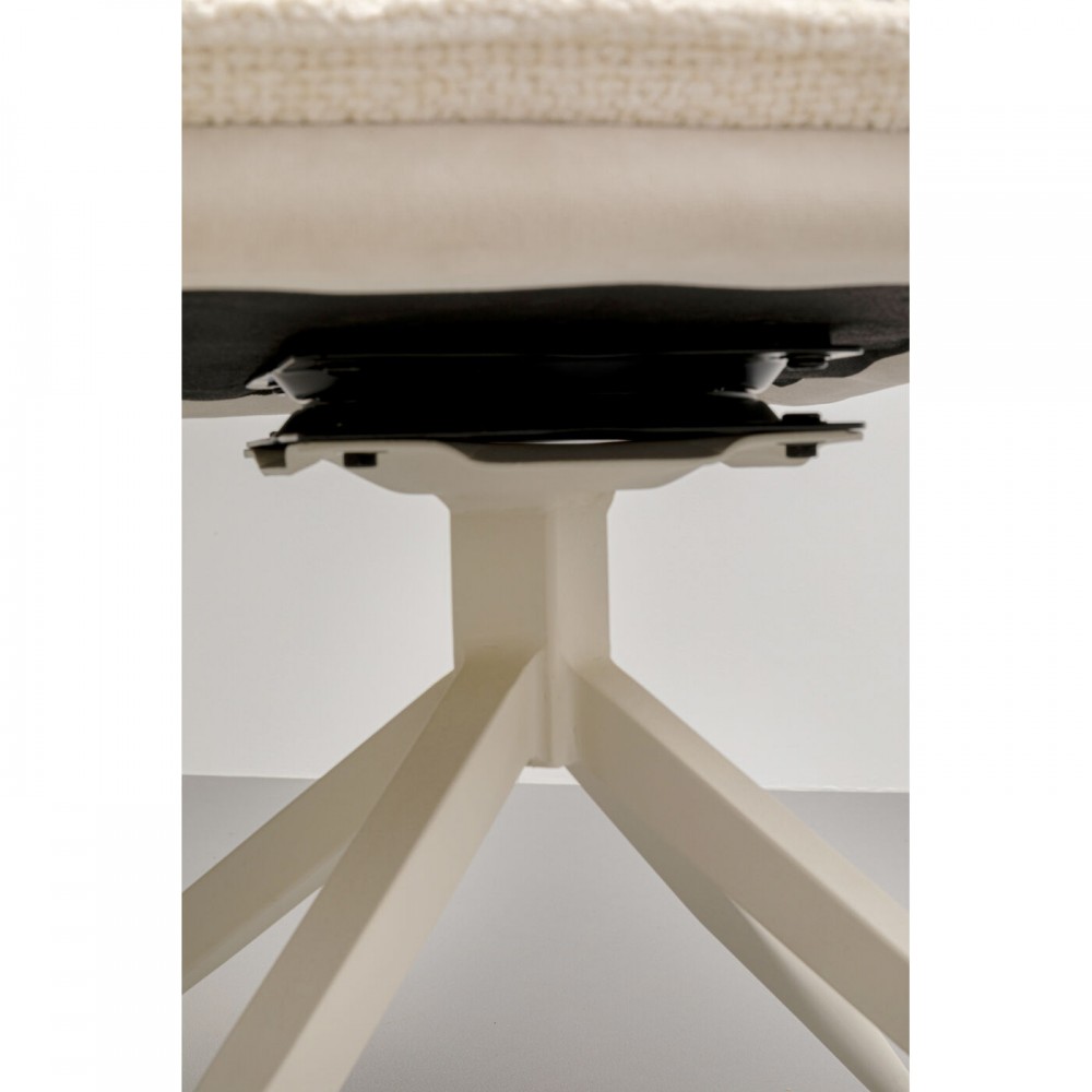 Cadeira giratória branca de creme de hilo Kare design - 4