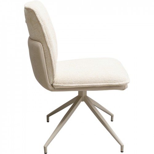 Cadeira giratória branca de creme de hilo Kare design - 6