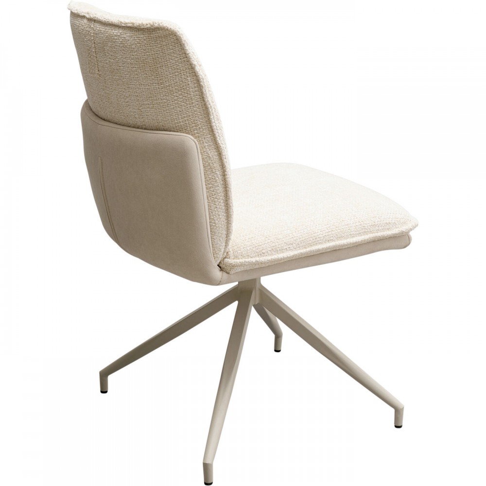Cadeira giratória branca de creme de hilo Kare design - 7