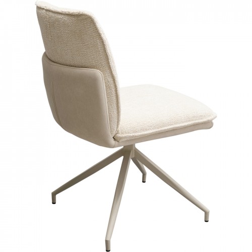 Cadeira giratória branca de creme de hilo Kare design - 7