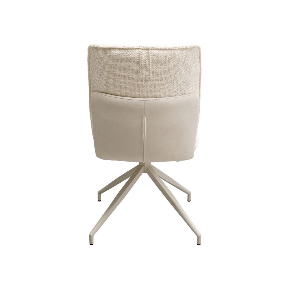 Cadeira giratória branca de creme de hilo Kare design - 8