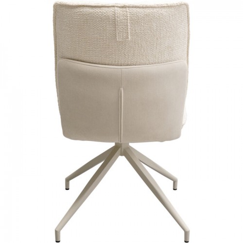 Cadeira giratória branca de creme de hilo Kare design - 8