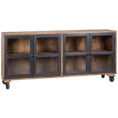 Madeira de madeira de buffet de homens com rodízios 160cm IXIA IXIA - 1
