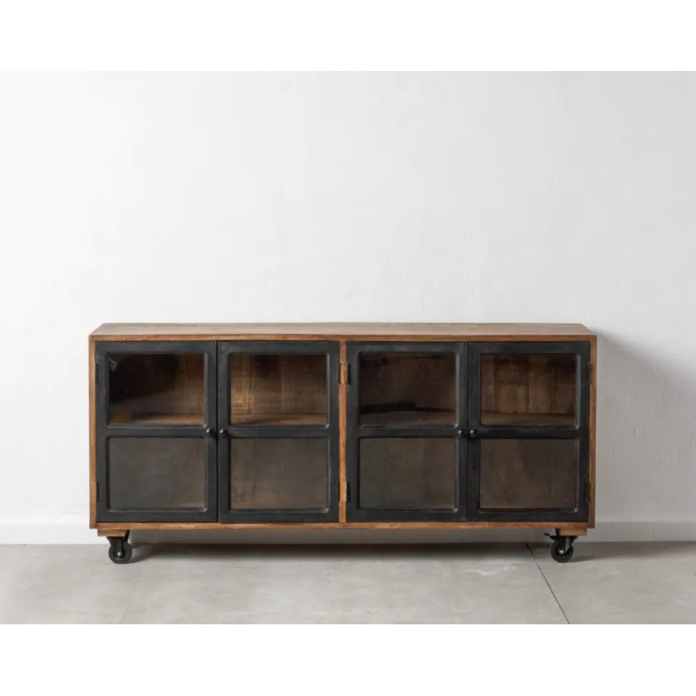 Manguier Holz Sideboard auf Rollen 160cm IXIA IXIA - 4