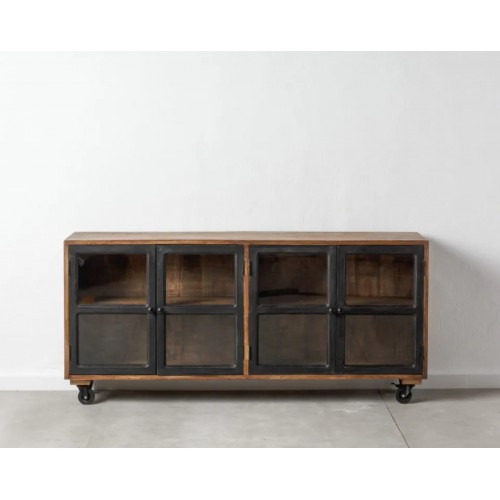 Manguier Holz Sideboard auf Rollen 160cm IXIA IXIA - 4