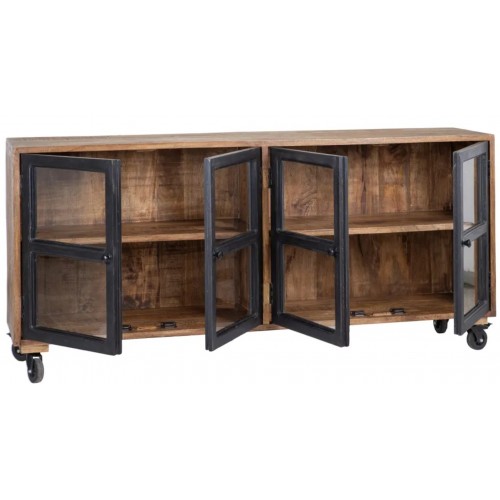 Manguier Holz Sideboard auf Rollen 160cm IXIA IXIA - 3