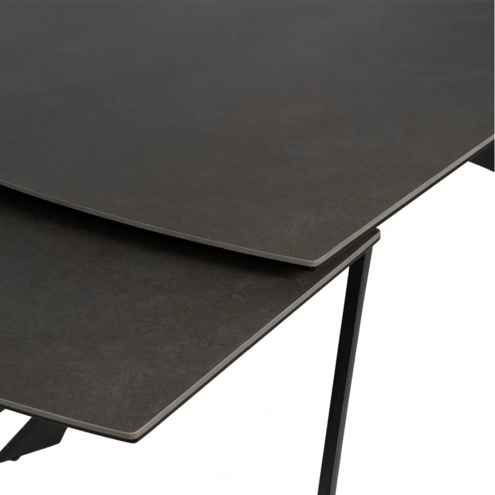 Ausziehbarer Tisch dunkelgrau Keramik Füße Metall 180-260 cm IXIA IXIA - 10
