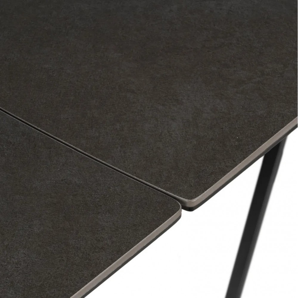 Ausziehbarer Tisch dunkelgrau Keramik Füße Metall 180-260 cm IXIA IXIA - 12