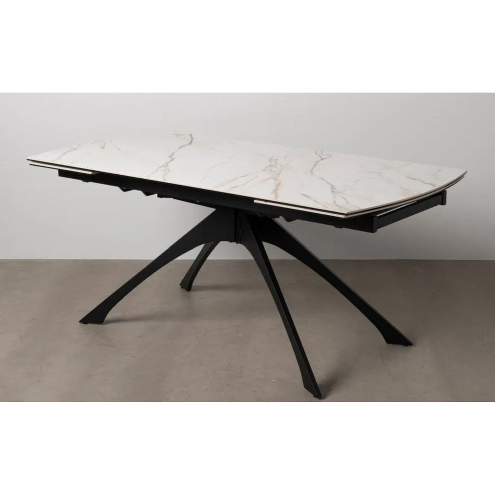 Stretch Tisch Weiß Marmor Füße Metall 180-260 cm IXIA IXIA - 3