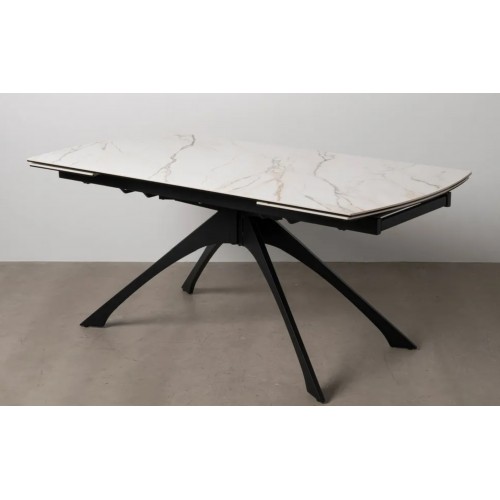Stretch Tisch Weiß Marmor Füße Metall 180-260 cm IXIA IXIA - 3