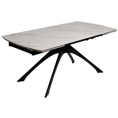 Table extensible Marbre blanc pieds Métal 180-260 cm IXIA IXIA - 1