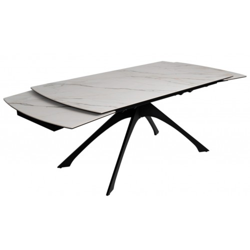 Stretch Tisch Weiß Marmor Füße Metall 180-260 cm IXIA IXIA - 5