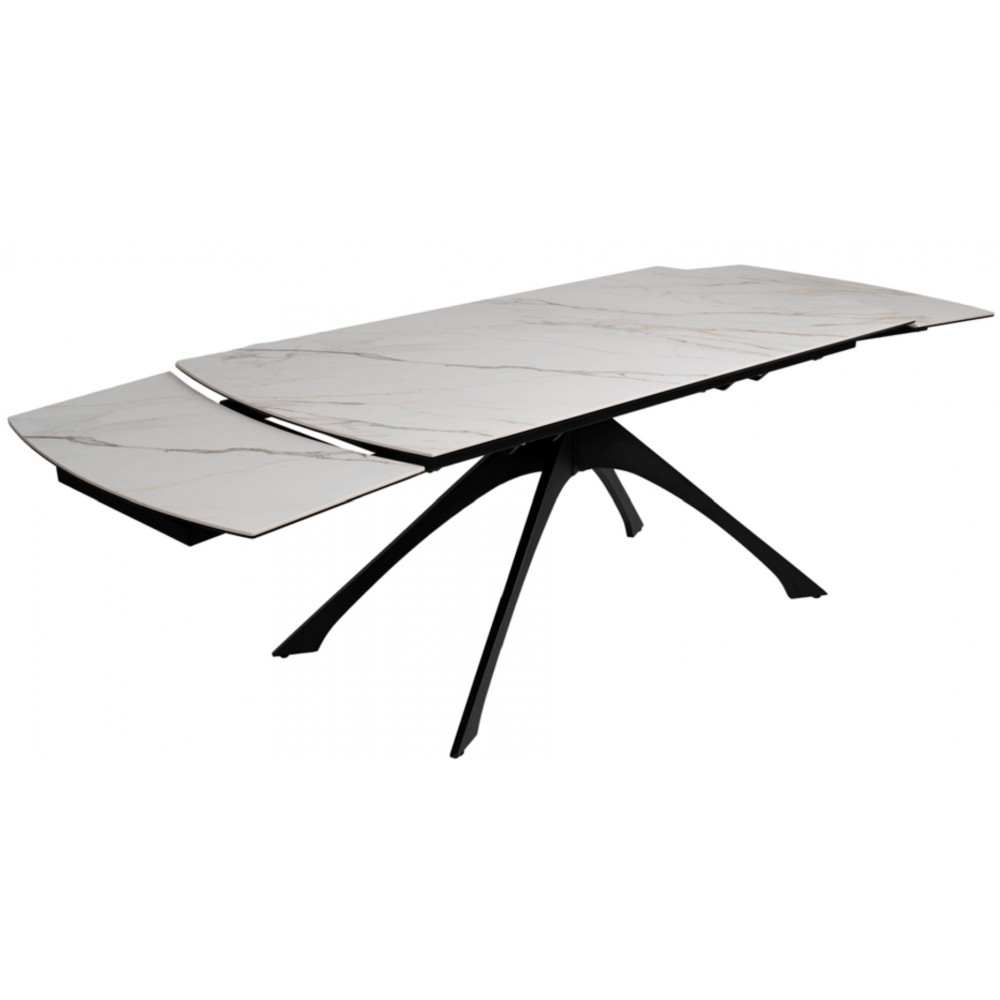 Stretch Tisch Weiß Marmor Füße Metall 180-260 cm IXIA IXIA - 6