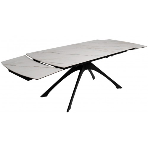 Verlengbare tafel Wit marmer Metalen voeten 180-260 cm IXIA IXIA - 6