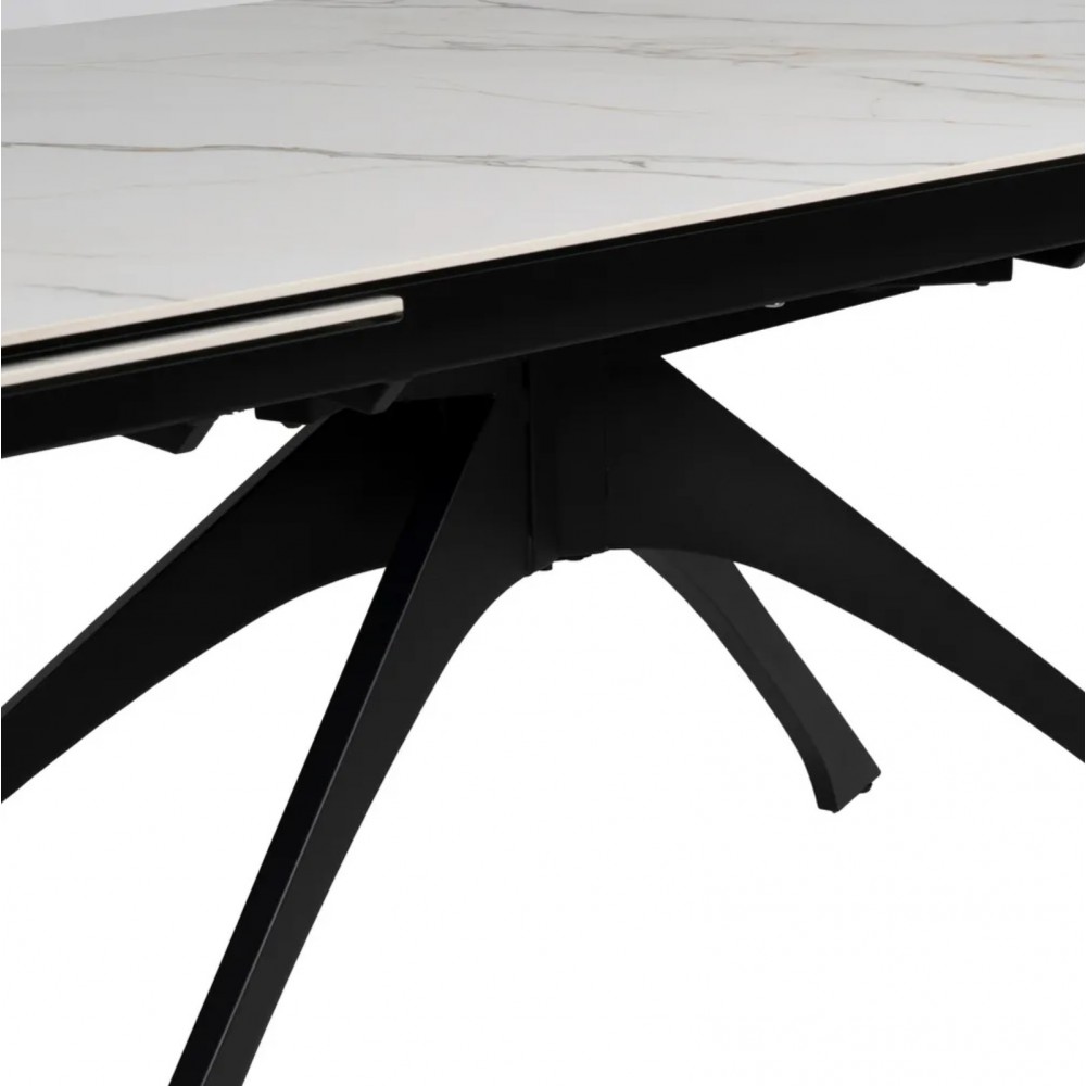 Verlengbare tafel Wit marmer Metalen voeten 180-260 cm IXIA IXIA - 11