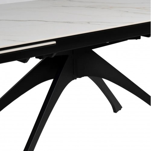 Stretch Tisch Weiß Marmor Füße Metall 180-260 cm IXIA IXIA - 11